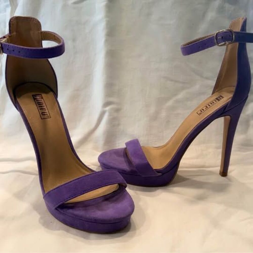 IDIFU Lavender Purple Suede Stiletto Heels - Size 7 1/2 - Worn Once